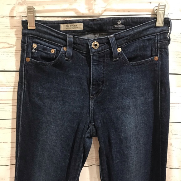 AG Prima Midrise Cigarette Skinny Stretch Jeans 24 - Picture 3 of 8